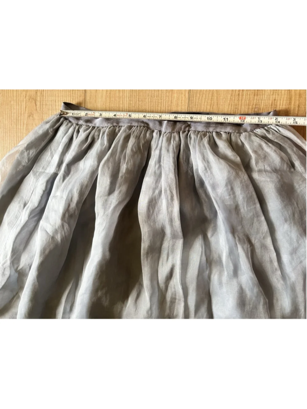 VTG DKNY Minimalist Silk Maxi Skirt Sz 6 Dusty Blue Romantic Ethereal Broomstick